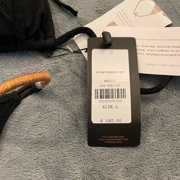 Black fringe Vix Swimwear, - Picture 4 of 4